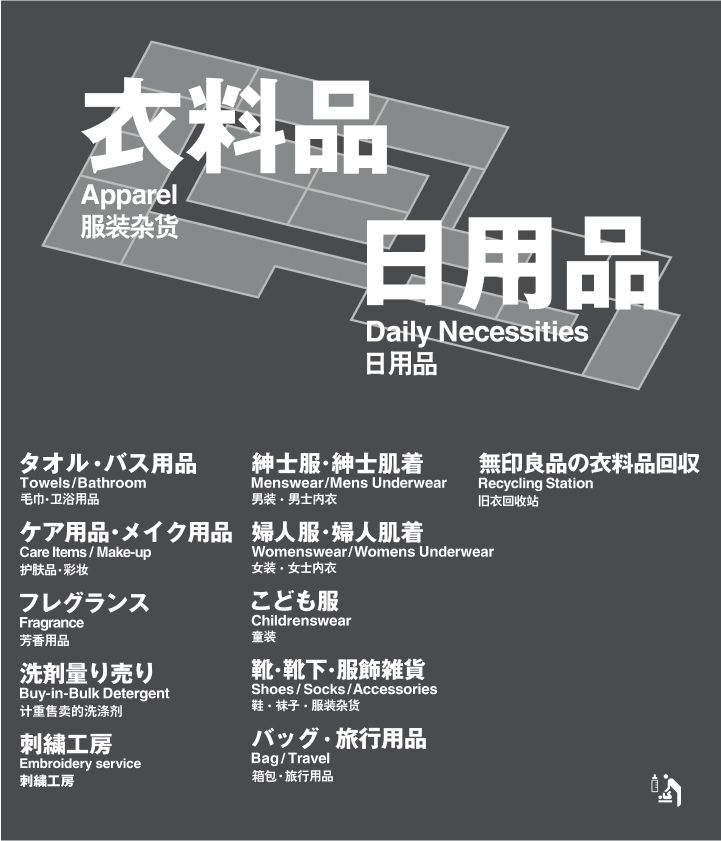 3F　衣料品・日用品 フロアマップ