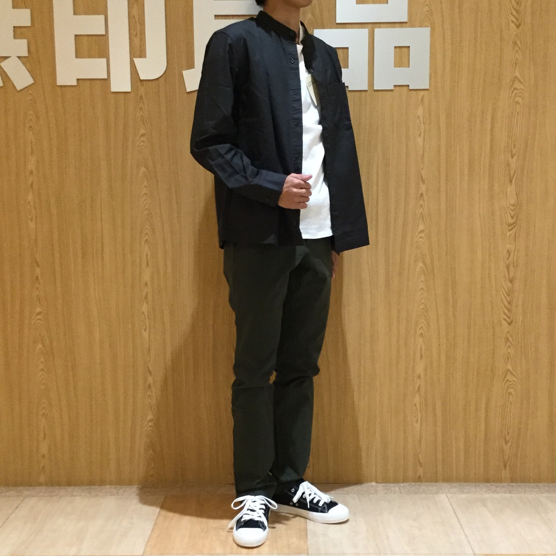 革新 スタウト パーティション 綿 高 密度 スタンド カラー シャツ Donotbend Org