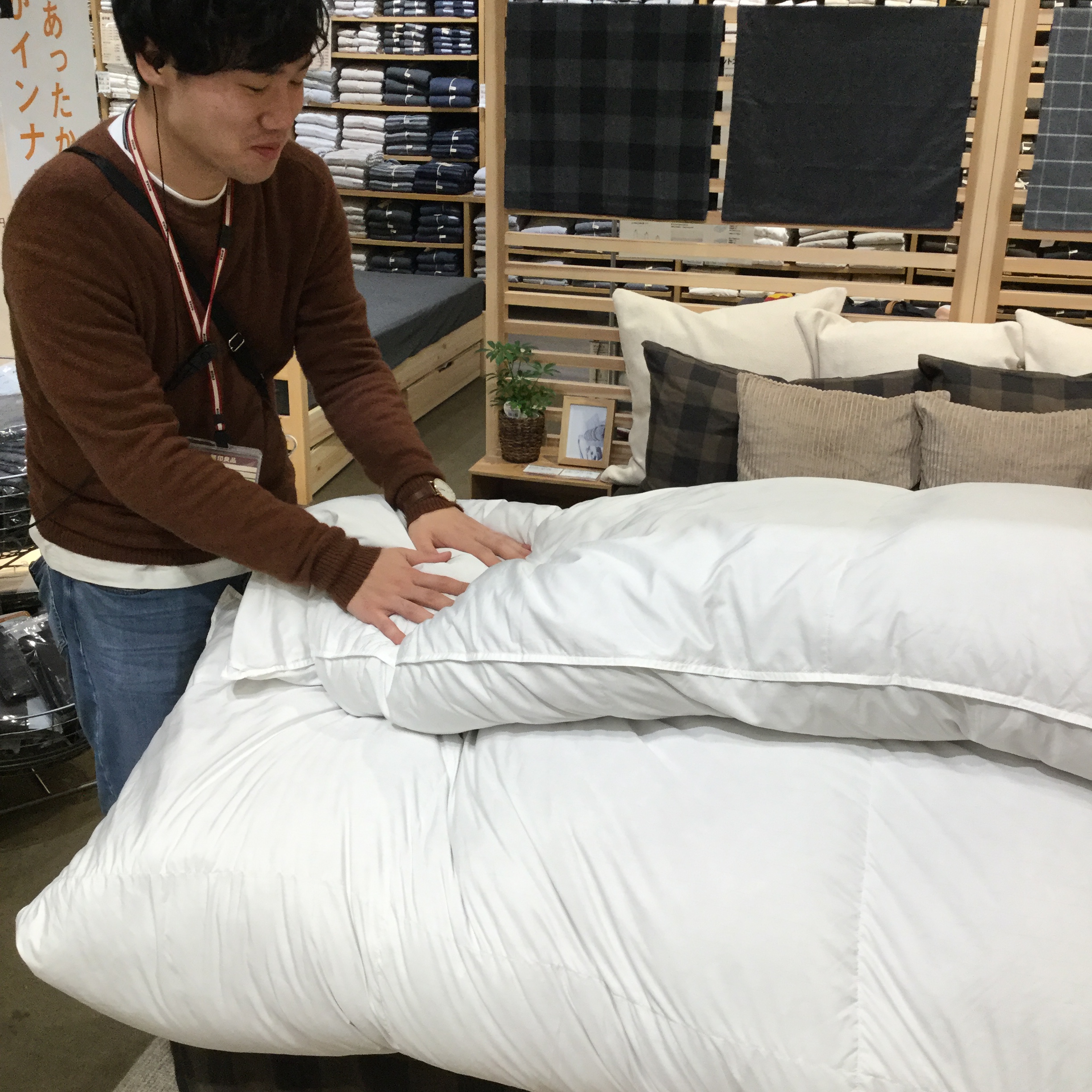 無印良品 /グレー羽毛掛ふとん一層式 Medium Volume / Qクィーン 無印良品 /グレー羽毛掛ふとん一層式 Medium Volume / Qクィーン