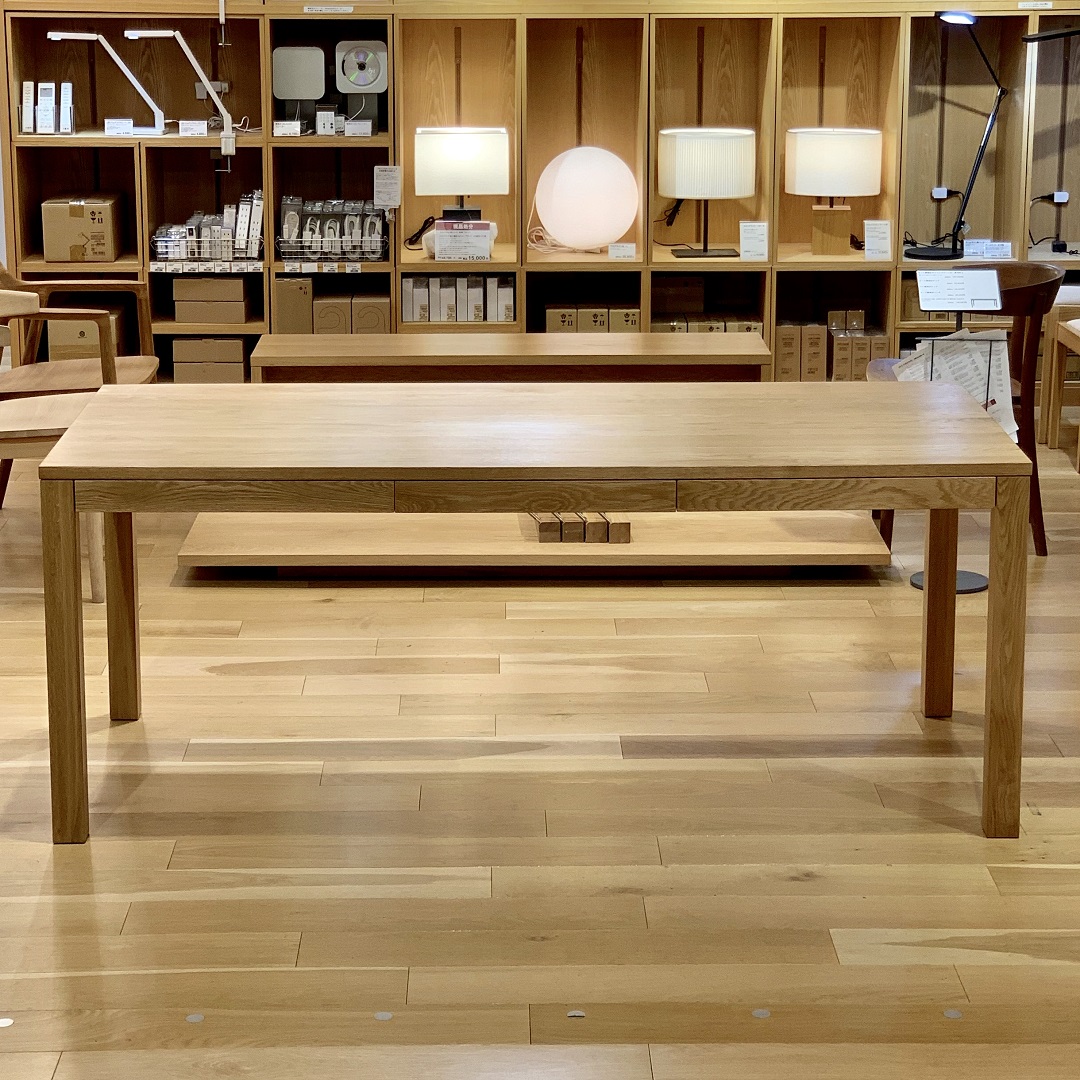 無印良品 木製テーブル天板 オーク材 幅１２０×奥行６０ｃｍ-
