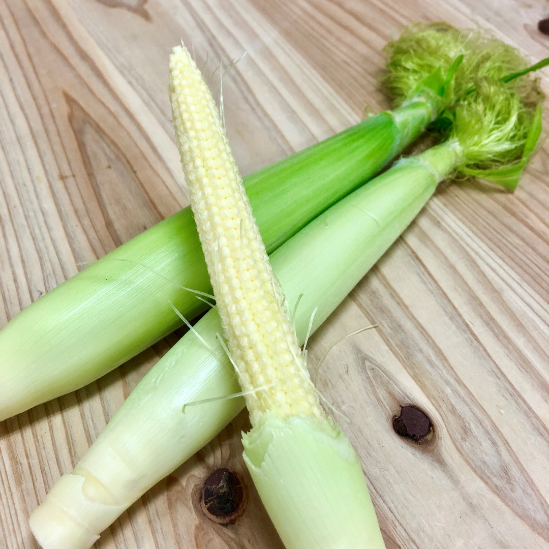 まさしく旬を迎える野菜 京都産 江口さんのヤングコーン をどうぞ 無印良品 イオンモール堺北花田